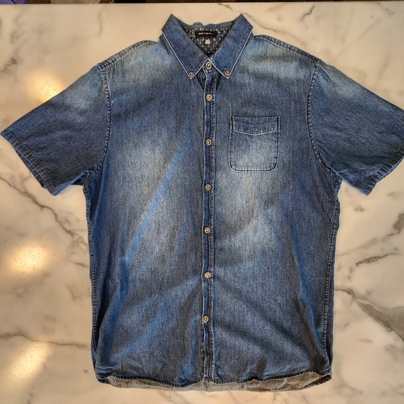 Attitude Slim Fit Denim Short Sleeve - Picture 1 of 2